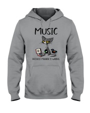 MUSIC BECAUSE MURDER IS WRONG Hooded Sweatshirt tile