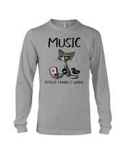 MUSIC BECAUSE MURDER IS WRONG Long Sleeve Tee tile