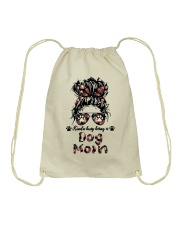KINDA BUSY BEING A DOG MOM Drawstring Bag tile