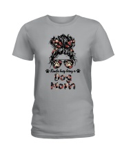 KINDA BUSY BEING A DOG MOM Ladies T-Shirt tile