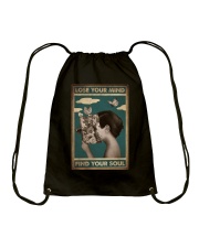 LOSE YOUR MIND FIND YOUR SOUL Drawstring Bag tile