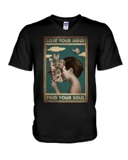 LOSE YOUR MIND FIND YOUR SOUL V-Neck T-Shirt tile