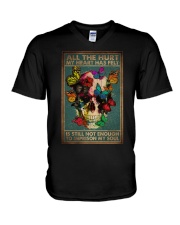 ALL THE HURT MY HEART HAS FELT V-Neck T-Shirt tile