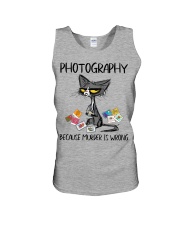 PHOTOGRAPHY BECAUSE MURDER IS WRONG Unisex Tank tile