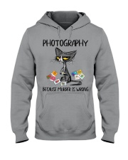 PHOTOGRAPHY BECAUSE MURDER IS WRONG Hooded Sweatshirt tile