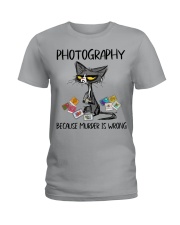PHOTOGRAPHY BECAUSE MURDER IS WRONG Ladies T-Shirt tile