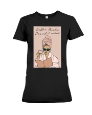COFFEE BOOKS PEACEFUL MIND Premium Fit Ladies Tee tile