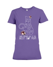 HAPPY MOTHER'S DAY TO BEST CAT MOM Premium Fit Ladies Tee tile