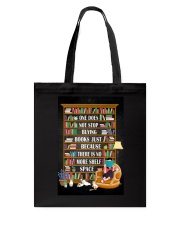 ONE DOES NOT STOP BUYING BOOKS Tote Bag tile