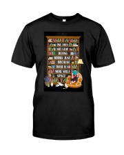 ONE DOES NOT STOP BUYING BOOKS Premium Fit Mens Tee tile