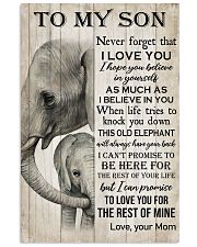 TO MY SON NEVER FORGET THAT I LOVE YOU 11x17 Poster front