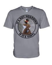 IT'S NOT HOARDING IF IT'S VINYL V-Neck T-Shirt tile