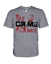 TRUE CRIME JUNKIE V-Neck T-Shirt tile