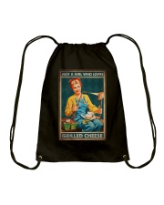 JUST A GIRL WHO LOVES GRILLED CHEEDE Drawstring Bag tile
