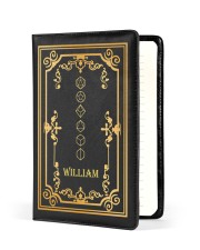 GAME NOTEBOOK - CUSTOM NAME Medium - Leather Notebook front