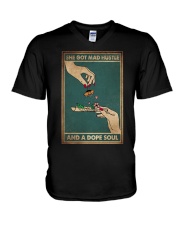 SHE GOT MAD HUSTLE AND A SOPE SOUL V-Neck T-Shirt tile