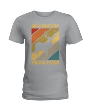 BEST BUCKIN' PAPA EVER Ladies T-Shirt tile