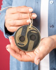GUITAR YIN YANG Circle ornament - single (porcelain) aos-circle-ornament-single-porcelain-lifestyles-01