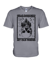 HELLO DARKNESS MY OLD FRIENDS V-Neck T-Shirt tile