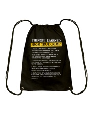 THING I LEARNED FROM TRUE CRIME Drawstring Bag tile