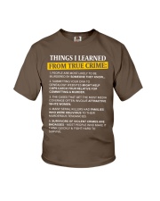THING I LEARNED FROM TRUE CRIME Youth T-Shirt tile
