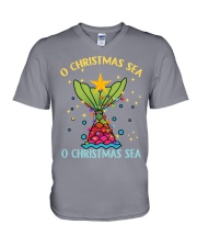 O CHRISTMAS SEA V-Neck T-Shirt tile