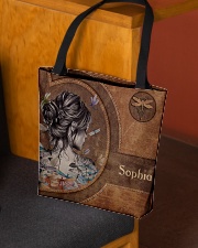 Hippie Girl Leather Pattern Print All-over Tote aos-all-over-tote-lifestyle-front-02
