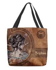 Hippie Girl Leather Pattern Print All-over Tote front