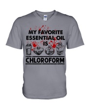 MY FAVORITE ESSENTIAL OIL IS CHLOROFORM V-Neck T-Shirt tile