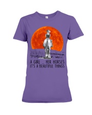 A GIRL HER HORSE IT'S A BEAUTIFUL THINGS Premium Fit Ladies Tee tile