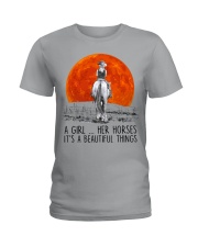 A GIRL HER HORSE IT'S A BEAUTIFUL THINGS Ladies T-Shirt tile