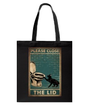 PLEASE CLOSE THE LID Tote Bag tile