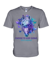 CHOOSE TO KEEP GOING V-Neck T-Shirt tile