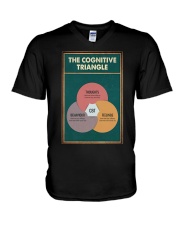 THE CORGNATIVE TRAINGLE V-Neck T-Shirt tile