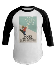 BOOKS GIVE A SOUL Baseball Tee tile