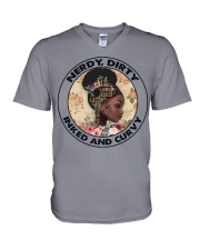 MERDY DIRTY INKED AND CURVY V-Neck T-Shirt tile