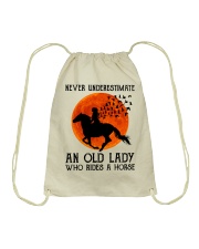 NEVER UNDERESTIMATE AND OLD LADY Drawstring Bag tile