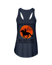 NEVER UNDERESTIMATE AND OLD LADY Ladies Flowy Tank tile
