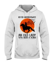 NEVER UNDERESTIMATE AND OLD LADY Hooded Sweatshirt front