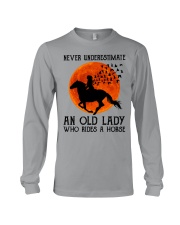 NEVER UNDERESTIMATE AND OLD LADY Long Sleeve Tee tile