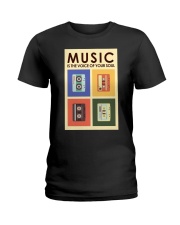 MUSIC IS THE VOICE OF YOUR SOUL Ladies T-Shirt tile