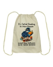 IT'S CALLED READING IT'S HOW PEOPLE Drawstring Bag tile