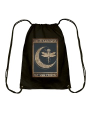 HELLO DARKNESS MY OLD FRIEND Drawstring Bag tile