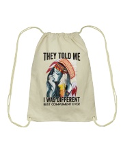 THEY TOLD ME I WAS DIFFERENT Drawstring Bag tile