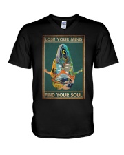 LOSE YOUR MIND FIND YOUR SOUL V-Neck T-Shirt tile