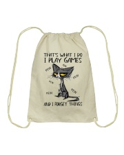 THAT'S WHAT I DO I PLAY GAMES AND I FORGET THINGS Drawstring Bag tile