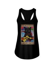 EASILY DISTRACTED BY CATS AND YARN Ladies Flowy Tank tile