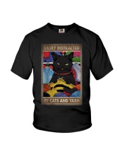 EASILY DISTRACTED BY CATS AND YARN Youth T-Shirt tile