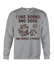 I LIKE BOOKS AND DOGS AND MAYBE 3 PEOPLE Crewneck Sweatshirt tile