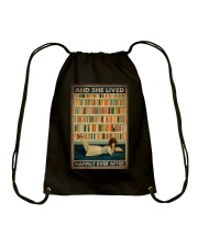 AND SHE LIVED HAPPILY EVER AFTER Drawstring Bag tile